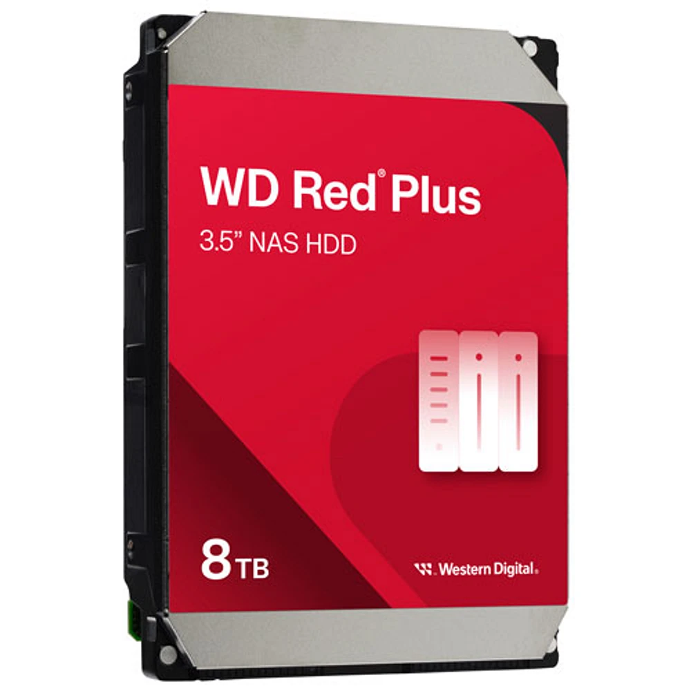 Disque dur NAS interne SATA 5640 tr/min WD Red Plus de 8 To (WD80EFPX)