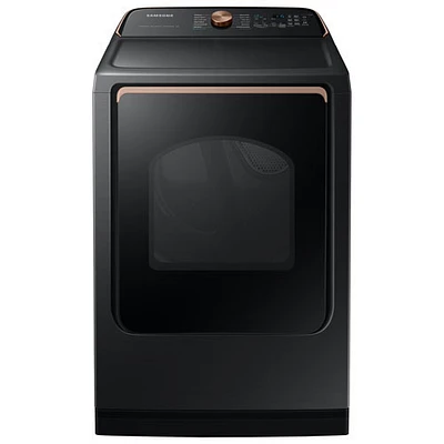 Open Box - Samsung 7.4 Cu. Ft. Electric Steam Dryer (DVE54CG7550VAC) - Black