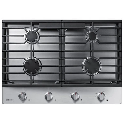 Boîte ouverte - Surface de cuisson à gaz à 4 brûleurs 30 po de Samsung (NA30R5310FS/AA) - Acier inoxydable - Parfait état