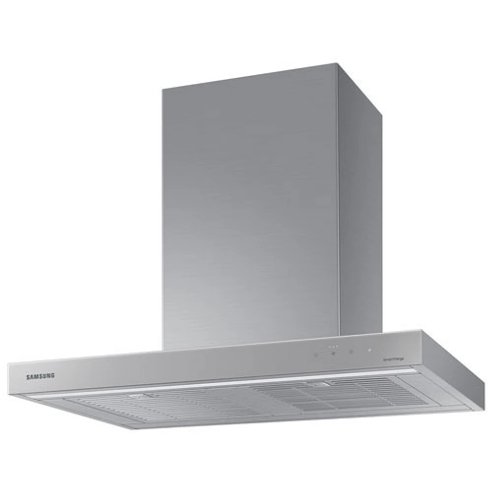 Open Box - Samsung Bespoke 30" Wall Mount Range Hood (NK30CB600WCGAA) - Grey Glass