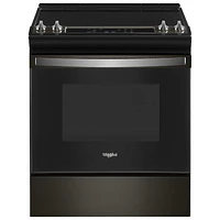 Open Box - Whirlpool 30" 4.8 Cu. Ft. Self-Clean Slide-In Electric Range - Black Stainless - Scratch & Dent