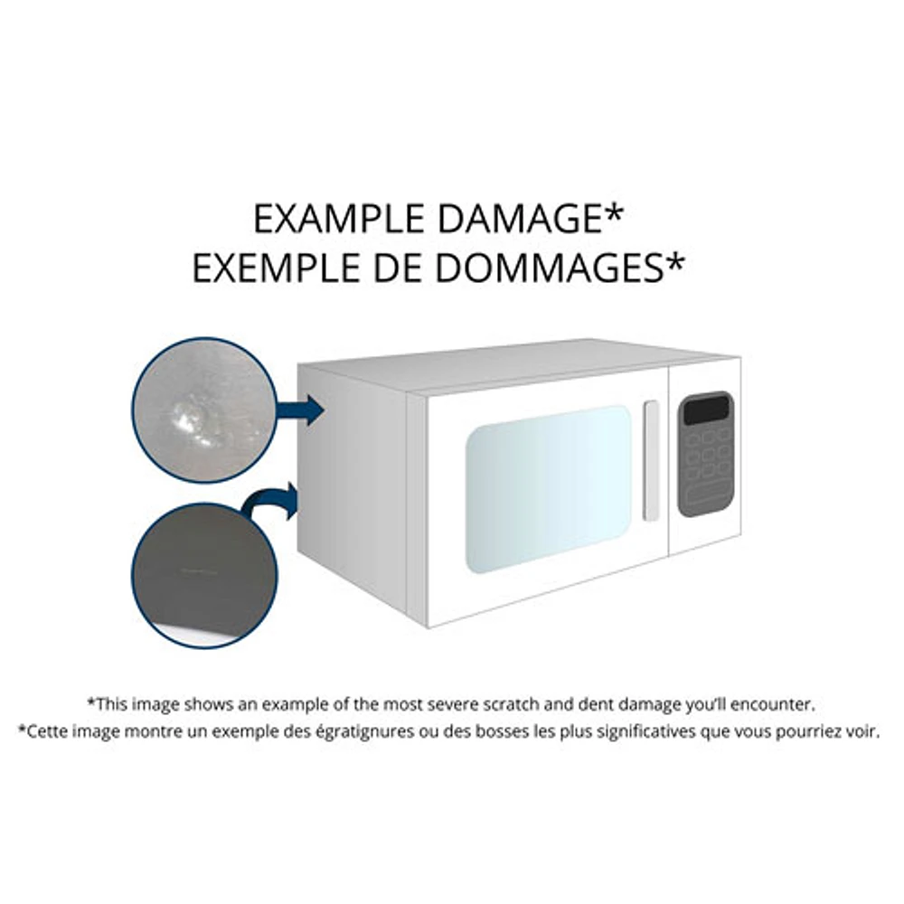 Boîte ouverte - Four à micro-ondes à hotte intégrée BESPOKE de Samsung - 2,1 pi³ - Acier inoxydable - Endommagé