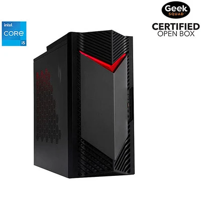 Boîte ouverte - Ordinateur de jeu Nitro 50 d'Acer - Noir/Rouge (Core i5-13400F d'Intel/SSD 1 To/RAM 16 Go/GeForce RTX 4060) - Anglais