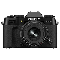 Appareil photo sans miroir X-T50 de Fujifilm avec objectif 16-50mm - Noir