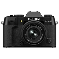 Appareil photo sans miroir X-T50 de Fujifilm avec objectif 15-45mm - Noir