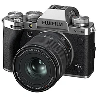 Appareil photo sans miroir X-T5 de Fujifilm avec objectif 16-50 mm - Argenté