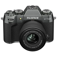 Fujifilm X-T50 Mirrorless Camera with 15-45mm Lens Kit - Charcoal Silver