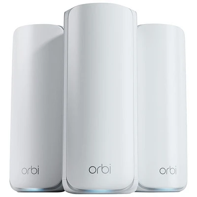 Système Wi-Fi 7 tribande maison intégrale maillé 11 Go/s Orbi 770 Series de NETGEAR (RBE773-100CNS) - Ensemble de 3