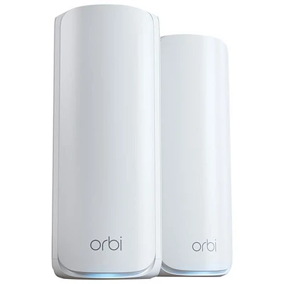 Système Wi-Fi 7 tribande maison intégrale maillé 11 Go/s Orbi 770 Series de NETGEAR (RBE772-100CNS) - Ensemble de 2