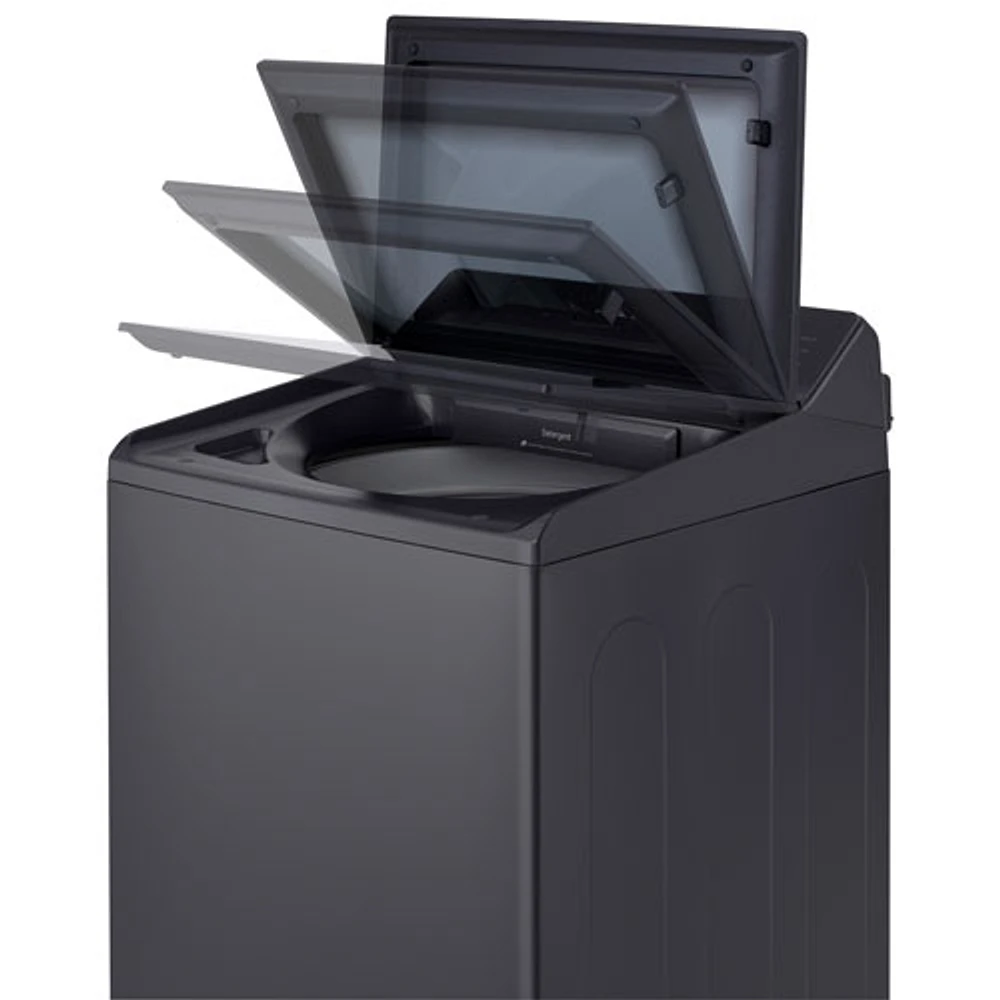 LG 6.1 Cu. Ft. High Efficiency Top Load Washer (WT8405CB) - Matte Black