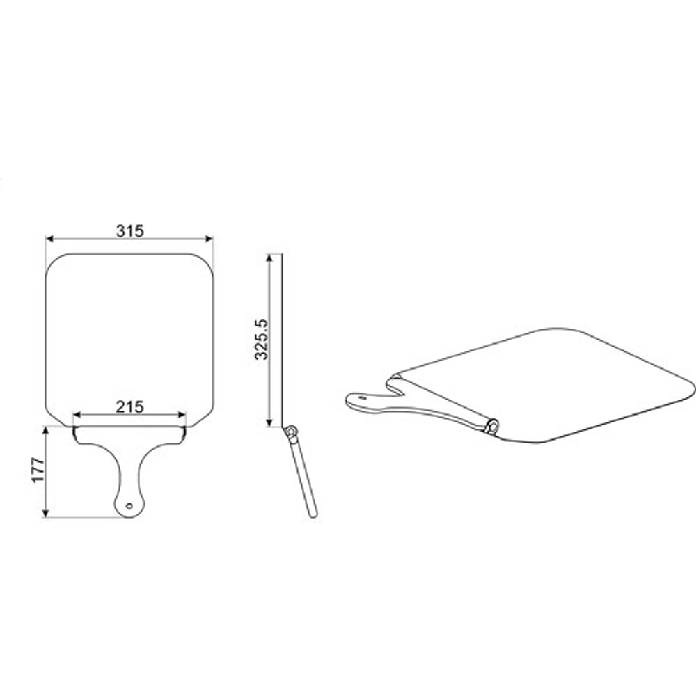 Smeg Pizza Peel with Foldable Handel