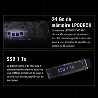 Console de jeu tactile 1080p ROG Ally X de 7 po d'ASUS (Ryzen Z1 Extreme d'AMD/RAM 24 Go/SSD 1 To/Windows 11 11/Xbox GamePass)