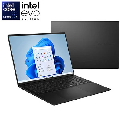 Portable DELO de 16 po VivoBook S 16 d'ASUS - Noir neutre (EVO Ultra 5 d'Intel - 125H/RAM 16 Go/SSD 512 Go)