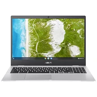 ASUS CX1 15.6" Chromebook - Transparent Silver (Intel Celeron N4500/8GB RAM/128GB eMMC/ChromeOS)