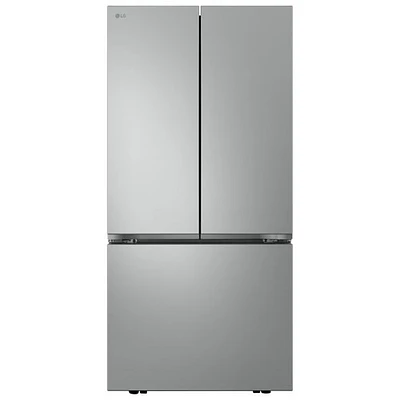 Réfrigérateur à deux portes 25 pi³ 33 po avec machine à glaçons automatique de LG (LF25S6200V) - Argenté platine