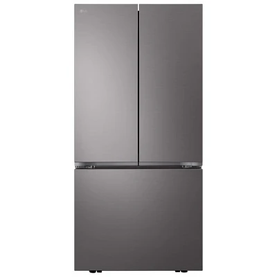 Réfrigérateur à 3 portes 25,1 pi³ 33 po avec machine à glaçons automatique de LG (LF25S6200D) - Inox noir