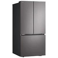 Réfrigérateur à 3 portes 25,1 pi³ 33 po avec machine à glaçons automatique de LG (LF25S6200D) - Inox noir