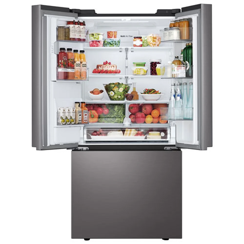 LG 33" 24.5 Cu. Ft. 3-door French Door Refrigerator with Water & Ice Dispenser (LF25S6330D) - Black Stainless