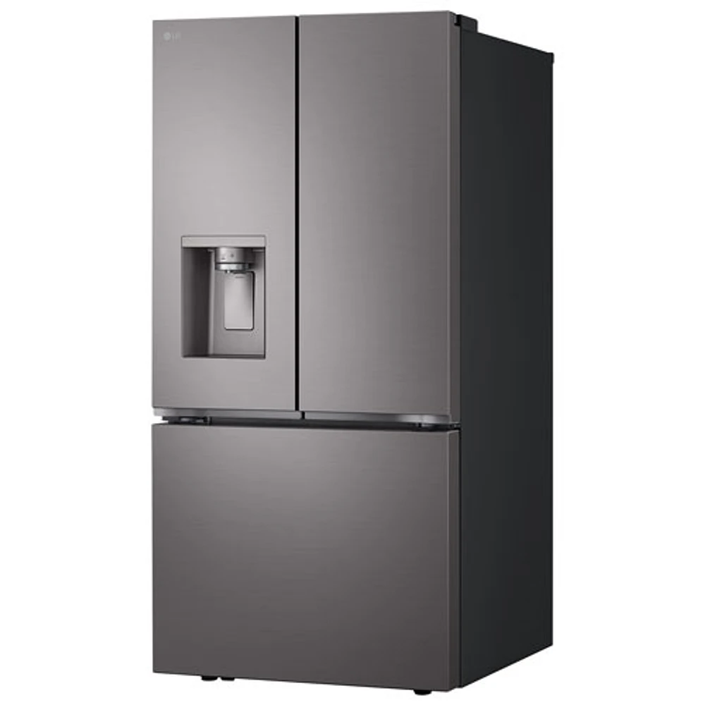 LG 33" 24.5 Cu. Ft. 3-door French Door Refrigerator with Water & Ice Dispenser (LF25S6330D) - Black Stainless