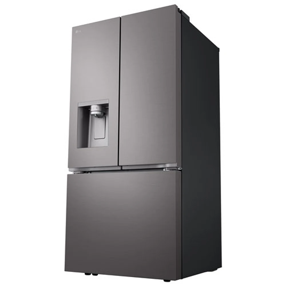 LG 33" 24.5 Cu. Ft. 3-door French Door Refrigerator with Water & Ice Dispenser (LF25S6330D) - Black Stainless