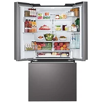 LG 33" 24.5 Cu. Ft. 3-door French Door Refrigerator with Water & Ice Dispenser (LF25S6330D) - Black Stainless