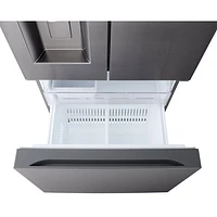 Réfrigérateur à 3 portes 24,5 pi³ 33 po avec distributeur d'eau et de glaçons de LG (LF25S6330D) - Inox noir