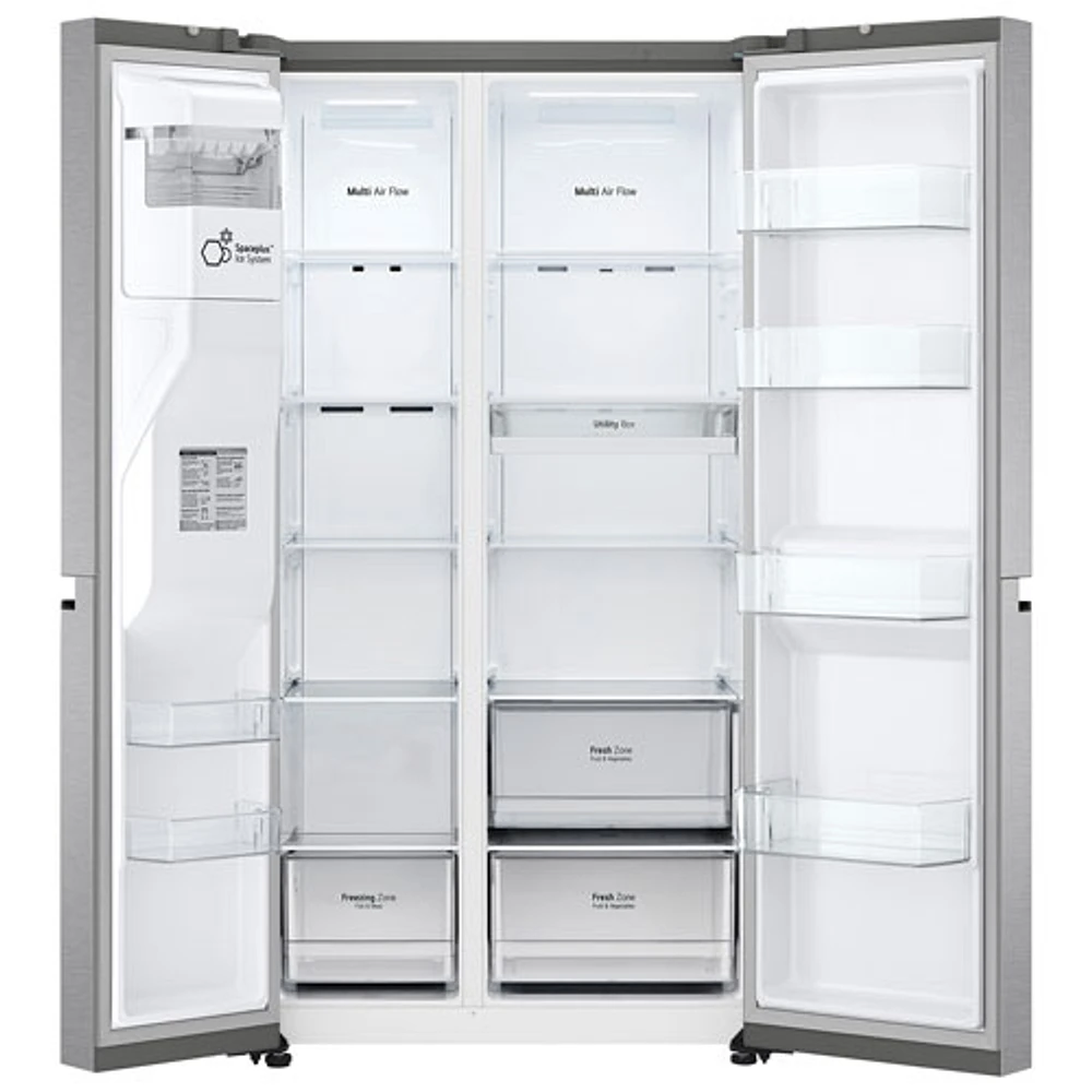 LG 36" 29 Cu. Ft. Side-By-Side Refrigerator with Water & Ice Dispenser (LS29S3230V) - Platinium Silver