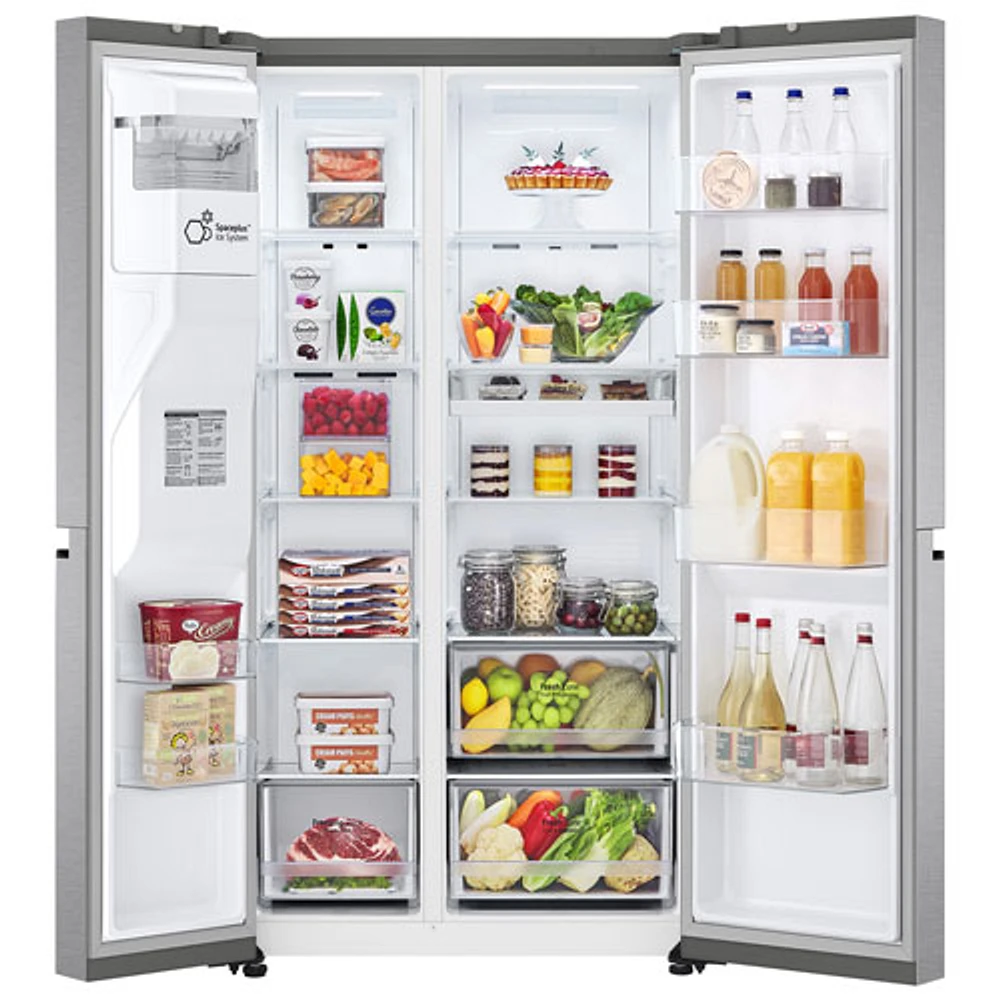 LG 36" 29 Cu. Ft. Side-By-Side Refrigerator with Water & Ice Dispenser (LS29S3230V) - Platinium Silver