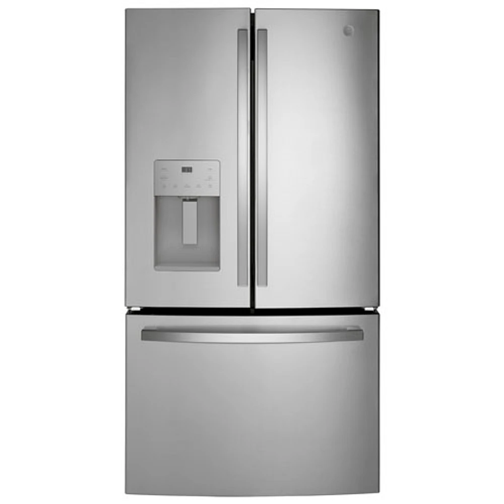 GE 36" 20.6 Cu. Ft. French Door Refrigerator with Ice Dispenser (GYE21JYMFS) - Stainless Steel