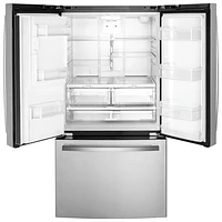 GE 36" 20.6 Cu. Ft. French Door Refrigerator with Ice Dispenser (GYE21JYMFS) - Stainless Steel