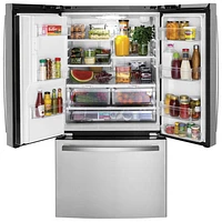 GE 36" 20.6 Cu. Ft. French Door Refrigerator with Ice Dispenser (GYE21JYMFS) - Stainless Steel