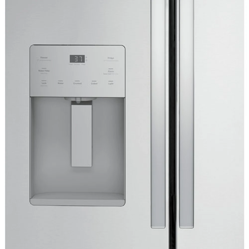 GE 36" 20.6 Cu. Ft. French Door Refrigerator with Ice Dispenser (GYE21JYMFS) - Stainless Steel