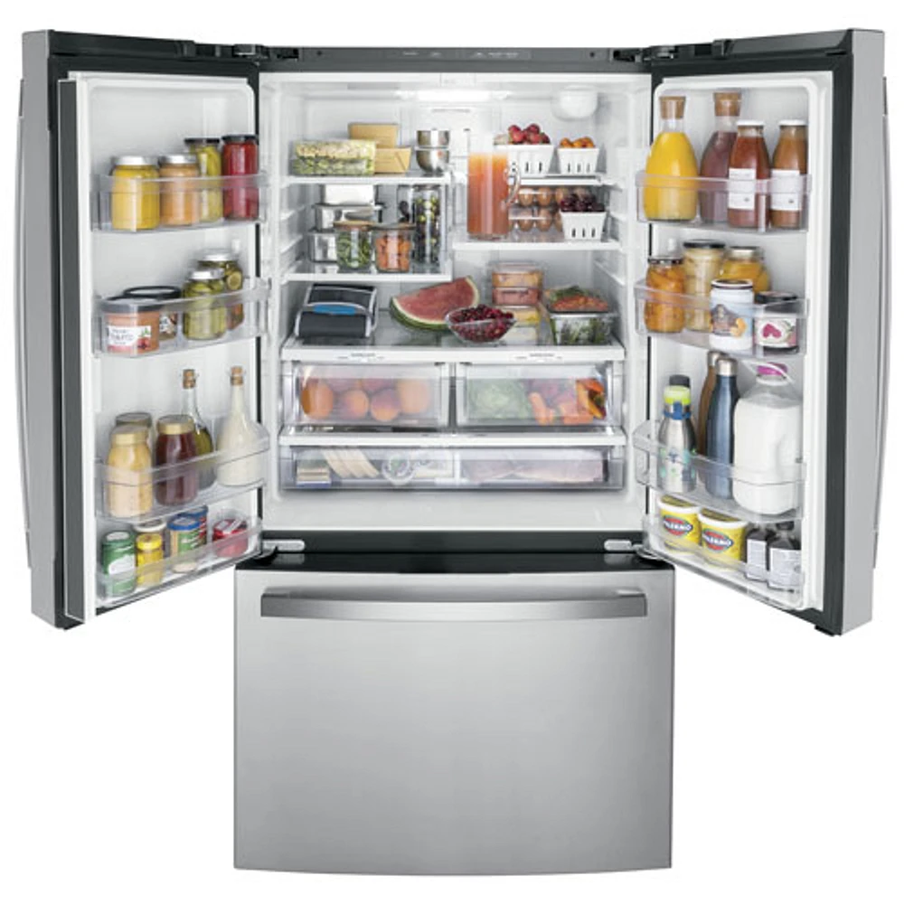 GE 36" 21.9 Cu. Ft. French Door Refrigerator (GWE22JYMFS) - Stainless Steel