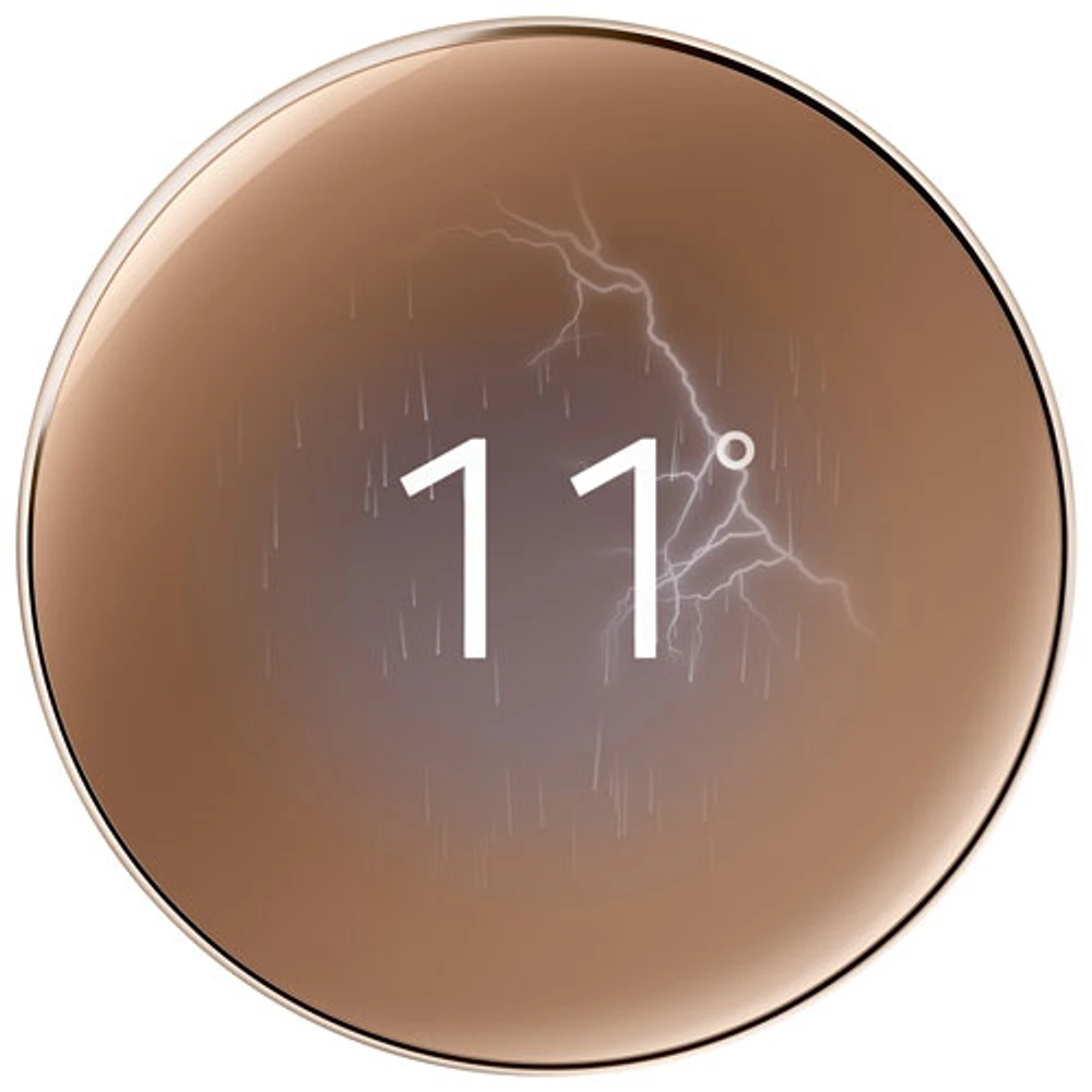 Google Nest Wi-Fi Smart Learning Thermostat (4th Generation) - Polished Gold