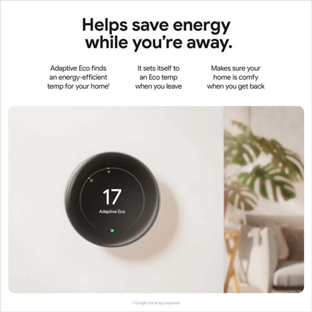 Google Nest Wi-Fi Smart Learning Thermostat (4th Generation) - Polished Gold