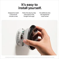 Google Nest Wi-Fi Smart Learning Thermostat (4th Generation) - Polished Gold