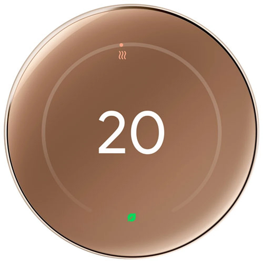 Google Nest Wi-Fi Smart Learning Thermostat (4th Generation) - Polished Gold