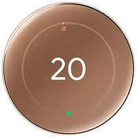 Google Nest Wi-Fi Smart Learning Thermostat (4th Generation) - Polished Gold