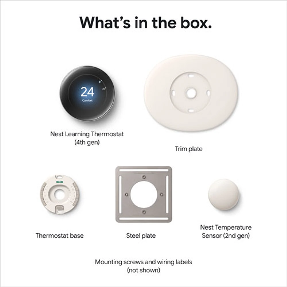 Google Nest Wi-Fi Smart Learning Thermostat (4th Generation) - Polished Gold