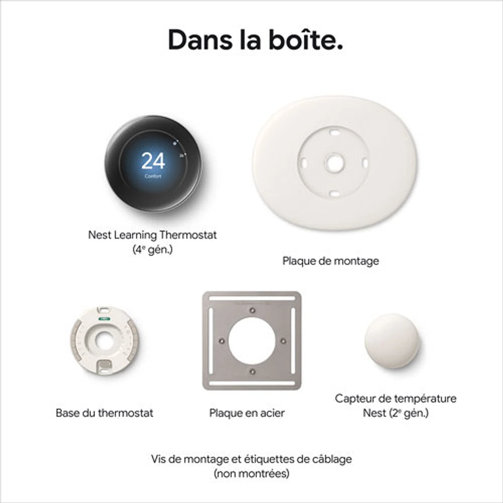 Google Nest Wi-Fi Smart Learning Thermostat (4th Generation) - Polished Gold