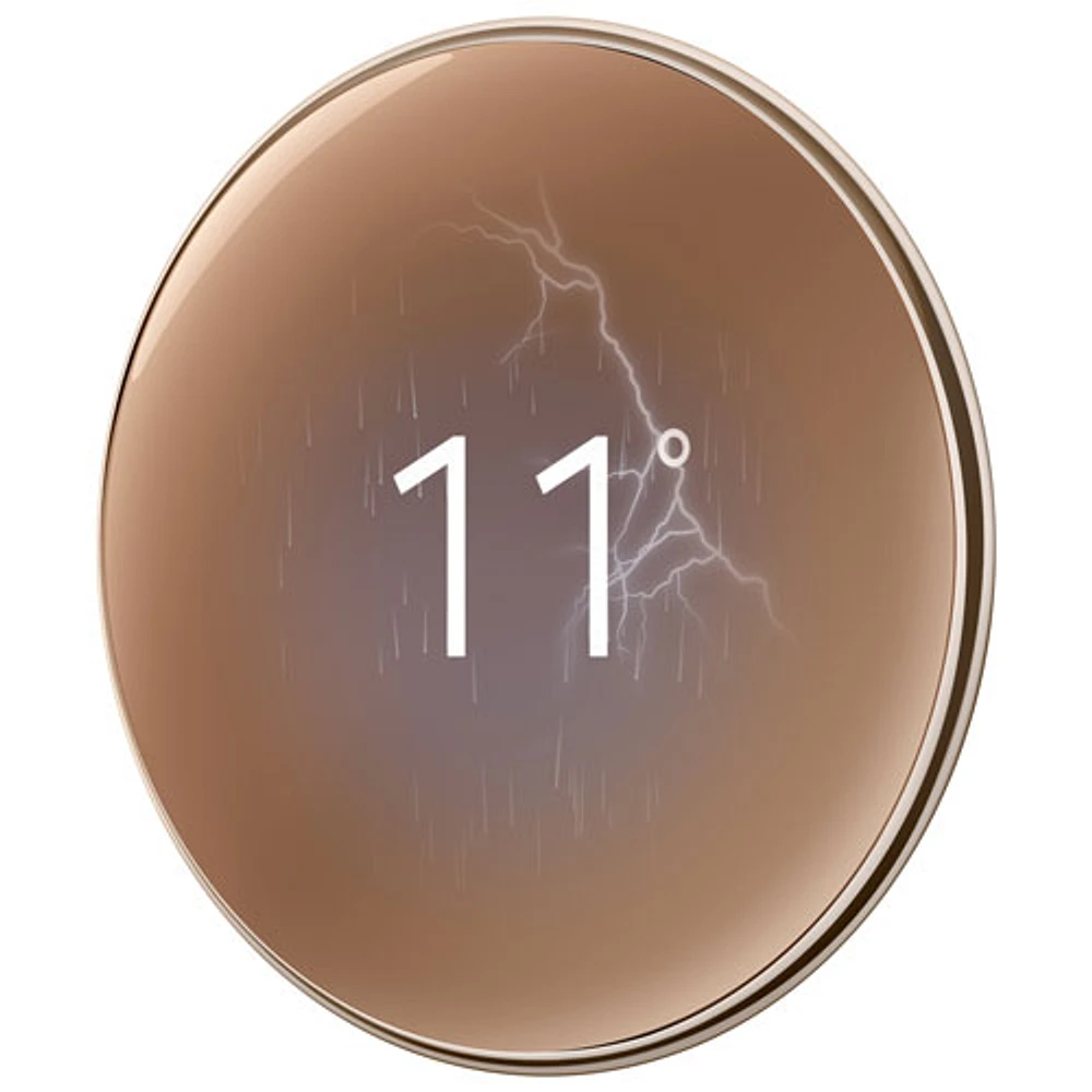 Google Nest Wi-Fi Smart Learning Thermostat (4th Generation) - Polished Gold