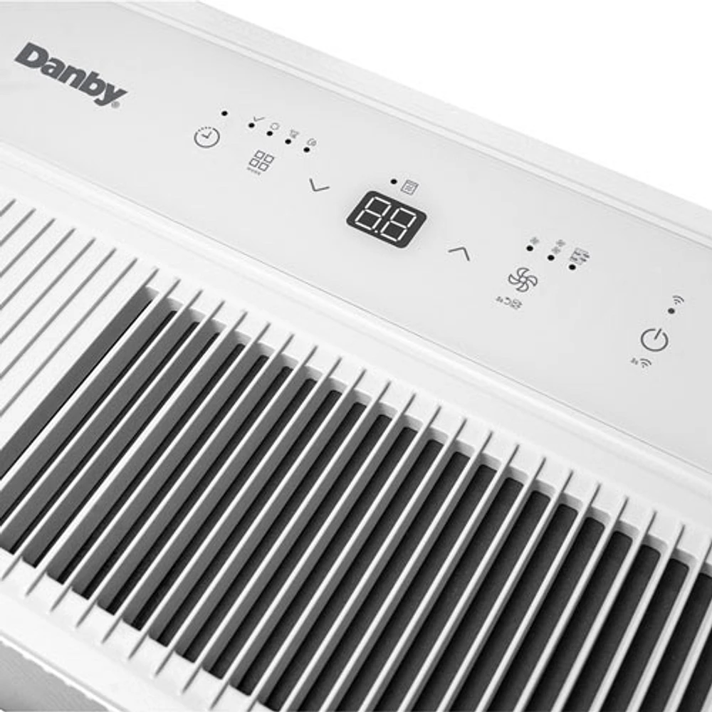 Danby Dehumidifier with Smart Dehumidify & Wi-Fi - 50-Pint - White