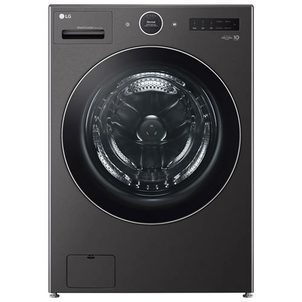 Open Box - LG 5.7 Cu. Ft. High Efficiency Electric Washer & Dryer Combo - Black Steel - Perfect Condition