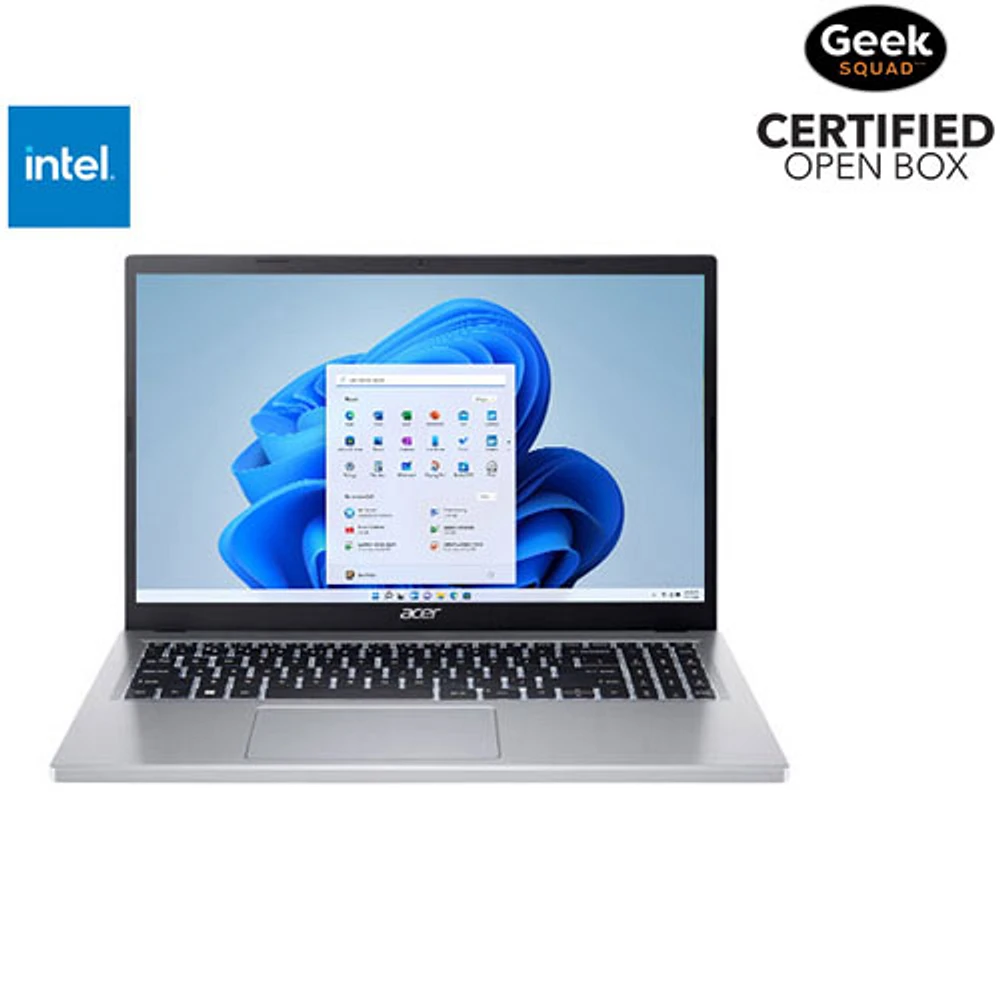 Boîte ouverte - Portable de 15,6 po Aspire Go d'Acer - Argenté (N100 d'Intel/SSD 128 Go/RAM 4 Go/Windows 11)