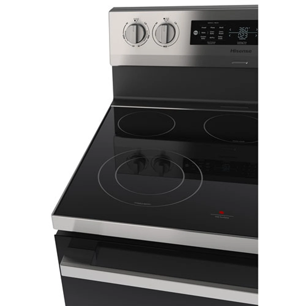 Hisense 30" 5.8 Cu. Ft. True Convection Freestanding Electric Air Fry Range (HBe3502CAS) - Stainless