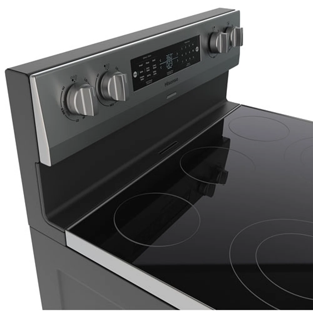 Hisense 30" 5.8 Cu. Ft. True Convection Freestanding Electric Air Fry Range (HBe3502CAS) - Stainless