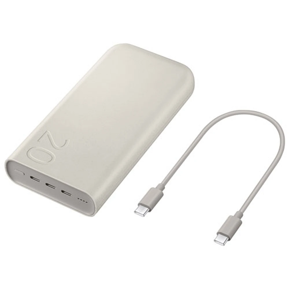 Samsung 20000 mAh 45W PD Fast Charging USB-C Power Bank - Beige