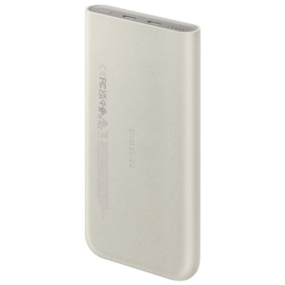 Samsung 10000 mAh 25W PD Fast Charging USB-C Power Bank with Wireless Charger - Beige