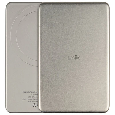 LOGiiX Piston Power MagSlim 5000 mAh 20W PD Power Bank with MagSafe - Titanium