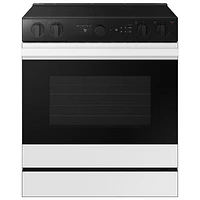 Open Box - Samsung BESPOKE 30" 6.3 Cu. Ft. 5 Elements Slide-In Electric Range -White -Perfect Condition